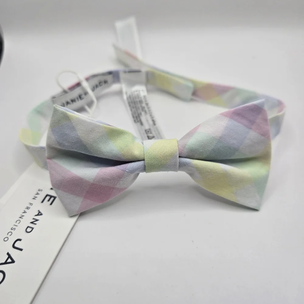 Toddler Janie and Jack San Fransisco Pastel Gingham Bow Tie 2T-5